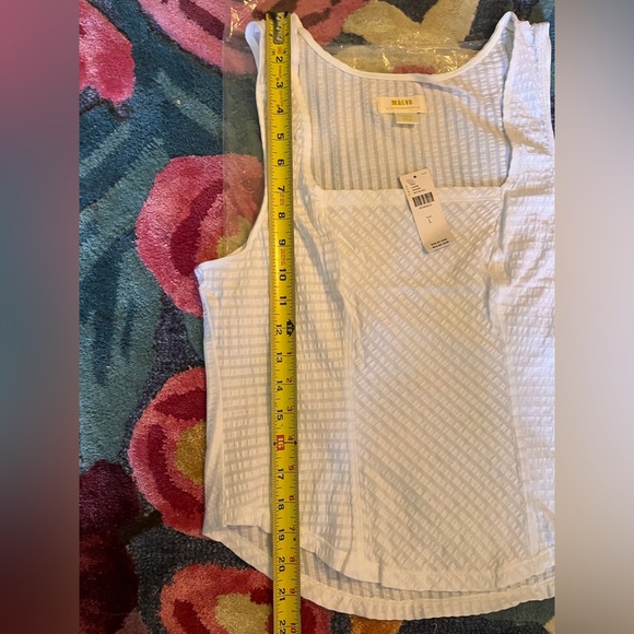 ANTHROPOLOGIE Maeve Sleeveless Square-Neck Tank TOP WHITE NWT - Picture 10 of 10